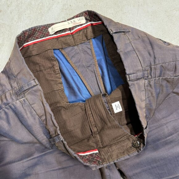 L.B.M 1911 Tailored Chinos Mens Twill Pants Iridescent Fabric Italy 36x30 - Picture 5 of 12